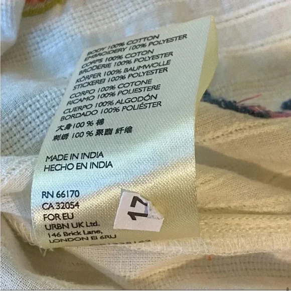 Anthropologie Maeve Koi Embroidered Button Down Size 2 - Picture 9 of 15